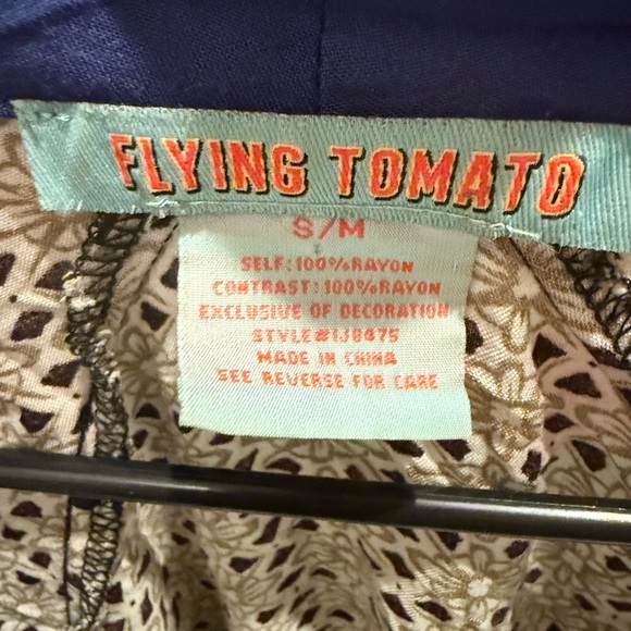 Flying Tomato Womens Cardigan Kimono Size S/M Open Front Boho Peasant - Picture 3 of 3